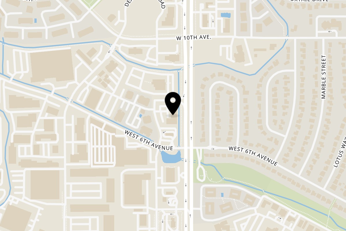 Map showing the location of Abo's Pizza Broomfield on 799 US-287 in Broomfield